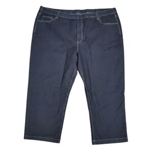 New Haband Active Joe Men's Pull On Black Denim Jeans Pants 3X